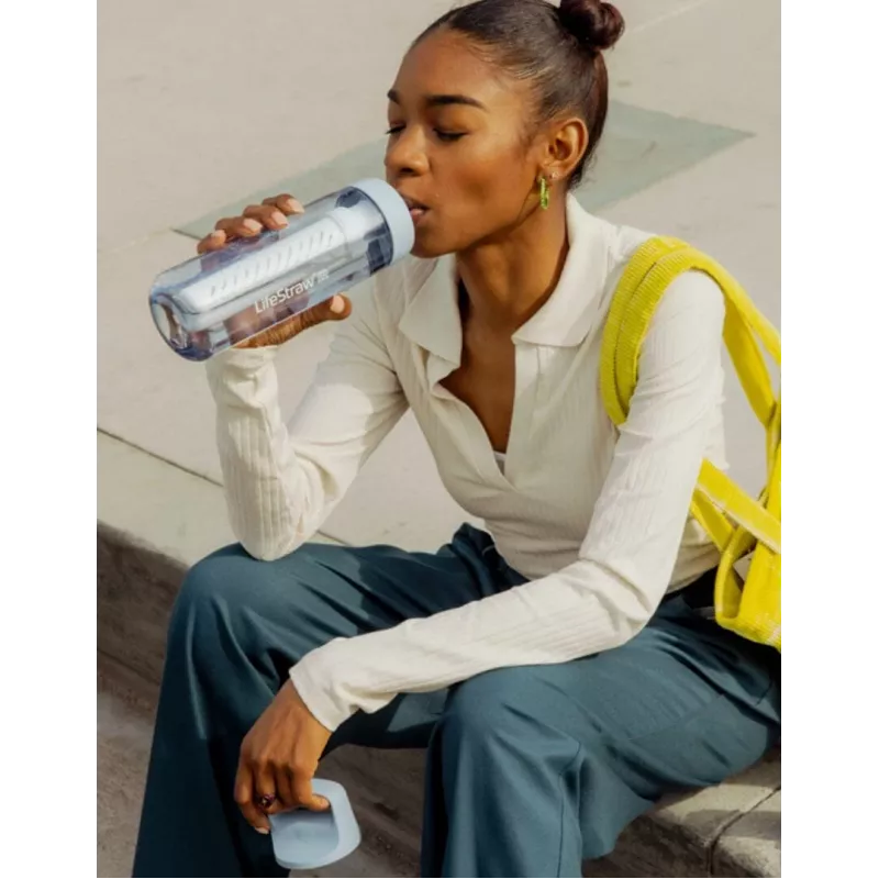 LifeStraw Go 2.0 Μπουκάλι Φίλτρου Νερού 22 oz (650 ml) - Ροζ Ανθός Κερασιάς