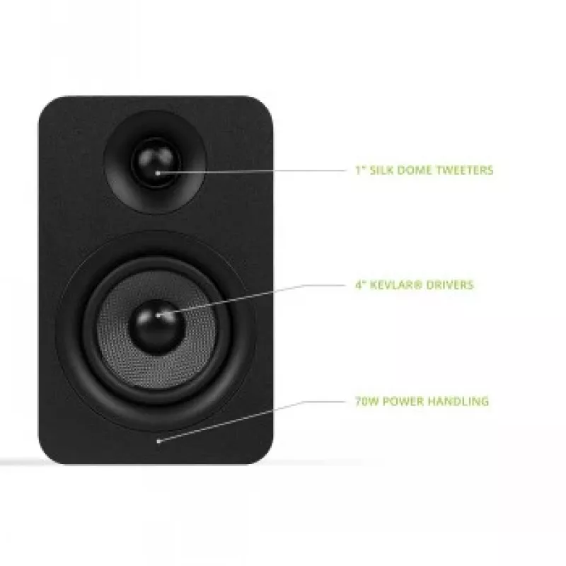 KANTO AUDIO YUP4 Παθητικό Ηχείο Ραφιέρας - Μαύρο (Ζεύγος)