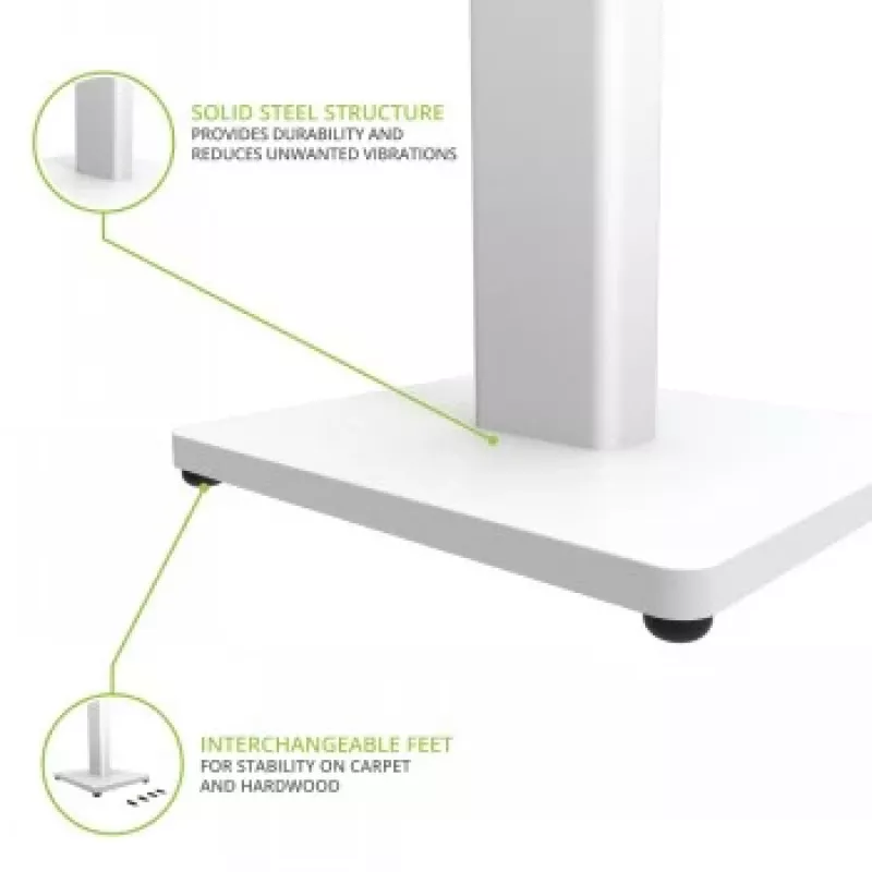 Kanto Audio 34 ιντσών Universal Βάσεις Ηχείων Ραφιέρας - Λευκό (Ζεύγος)