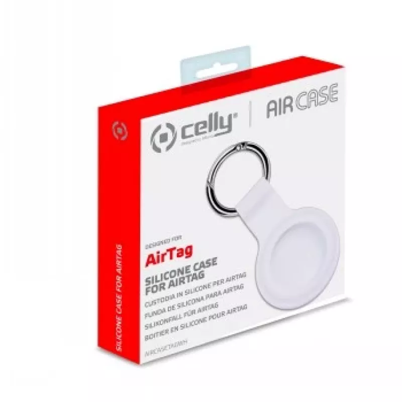 CELLY AIRCASETAG - θήκη σιλικόνης για AirTag - λευκό