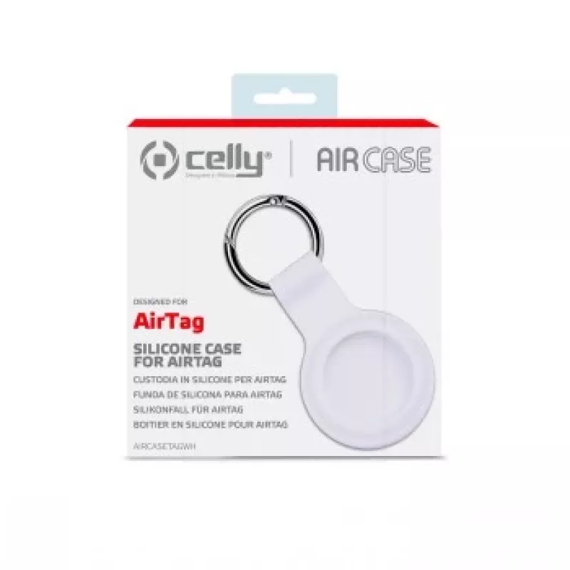 CELLY AIRCASETAG - θήκη σιλικόνης για AirTag - λευκό