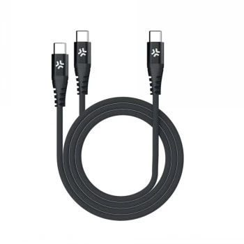 CELLY καλώδιο USB-C σε 2 USB-C 100W Power Delivery