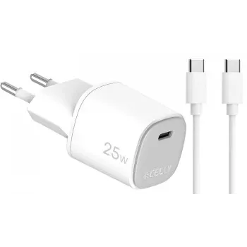 CELLY UP TC 1 USB-C 25W + καλώδιο C to C