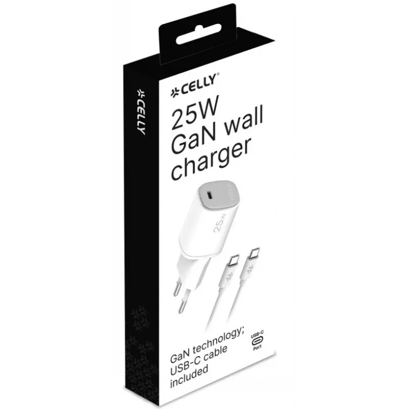 CELLY UP TC 1 USB-C 25W + καλώδιο C to C