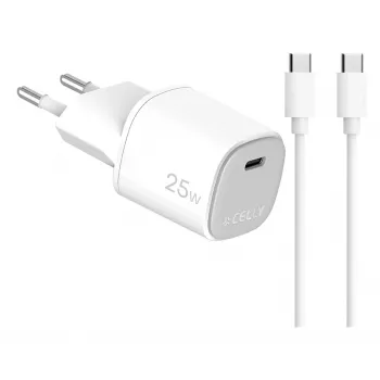 CELLY UP TC 1 USB-C 25W + καλώδιο C to C