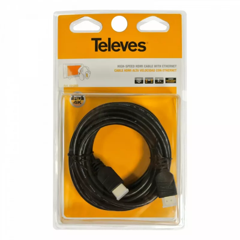 TELEVES Καλώδιο HDMI 2.0 5m Art. 494503, 4K