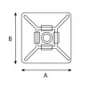 TRYTYT Αυτοκόλλητη βάση δεματικού HW-3AC Λευκό (100 τεμ.)