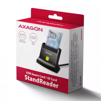 AXAGON CRE-SM4NC USB-C Επιτραπέζιος Αναγνώστης Smart Card - Μαύρο