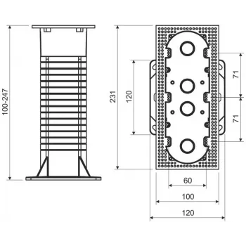 KOPOS KEZ-3_KB Τριπλό Κουτί Εγκατάστασης για Συστήματα Θερμομόνωσης, Πορτοκαλί