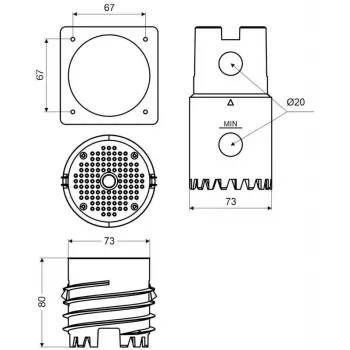 KOPOS MDFZ 80/VDZ_KB Ηλεκτρικό Κουτί Διακλάδωσης IP65 Γκρι 80mm