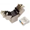 Solarix Cat.6A STP RJ45 Keystone Jack Tool-less Μαύρο SXKJ-10G-STP-BK-SA