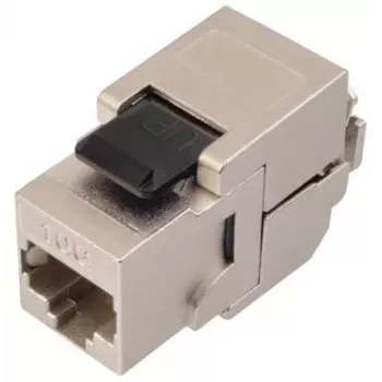 Solarix Cat.6A STP RJ45 Keystone Jack Tool-less Μαύρο SXKJ-10G-STP-BK-SA