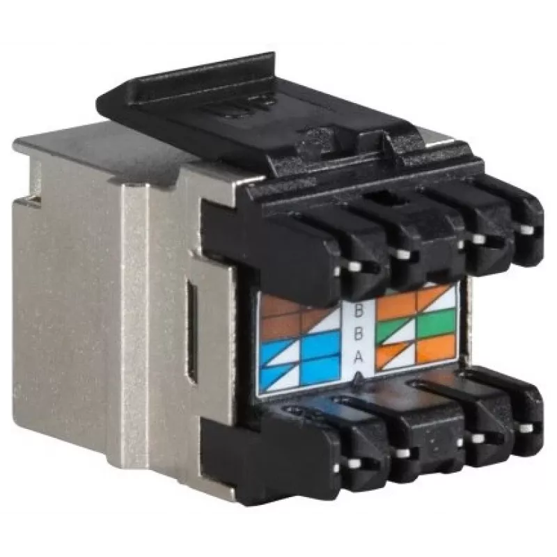 SOLARIX Cat.6 STP FTP RJ45 Keystone Module Toolless Ασημί