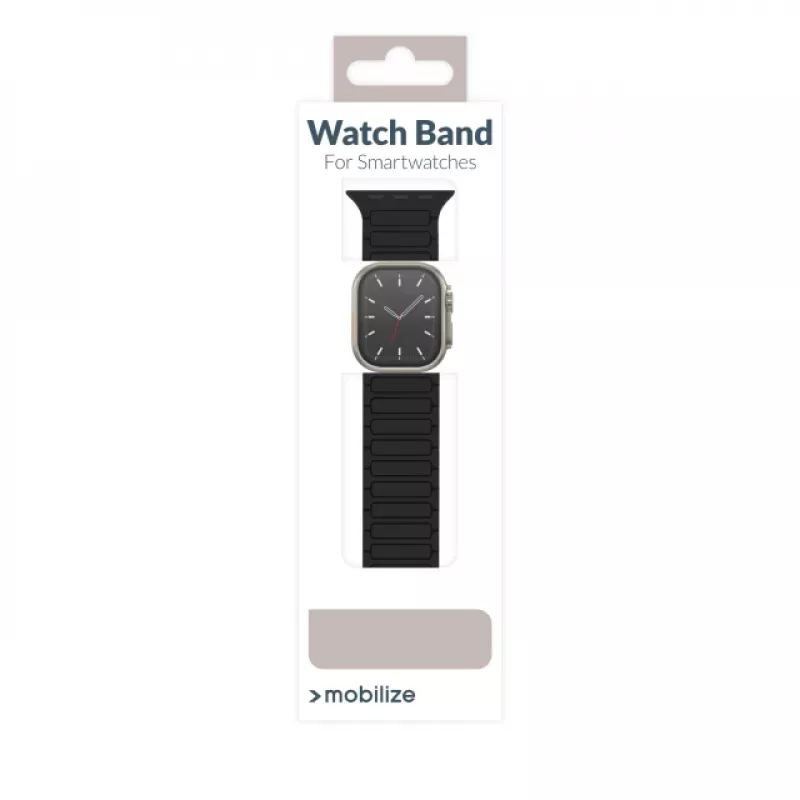 Mobilize Silicon Watch Band - Magnetic - για Apple 38/40/41mm - μαύρο