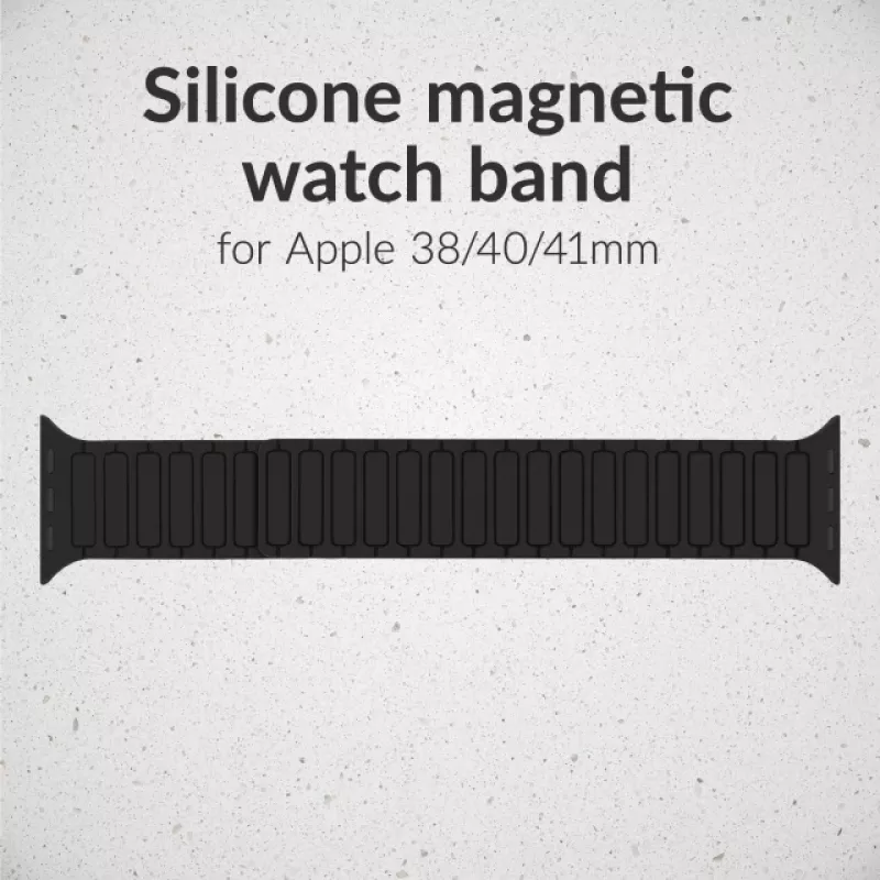Mobilize Silicon Watch Band - Magnetic - για Apple 38/40/41mm - μαύρο