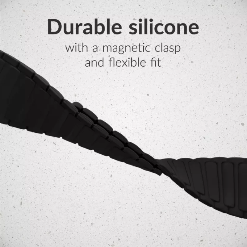 Mobilize λουράκι σιλικόνης - μαγνητικό - για Apple 42/44/45/49mm - μαύρο
