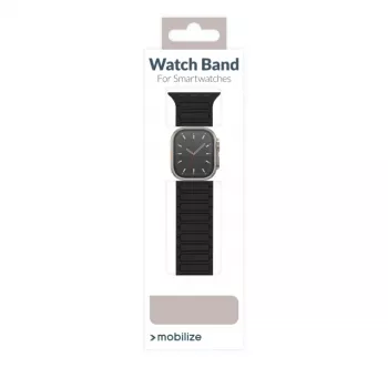 Mobilize λουράκι σιλικόνης - μαγνητικό - για Apple 42/44/45/49mm - μαύρο