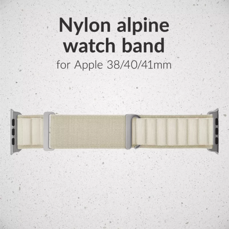 Mobilize Nylon Watch Band - Alpine - Titanium Connector - για Apple 38/40/41mm - Starlight