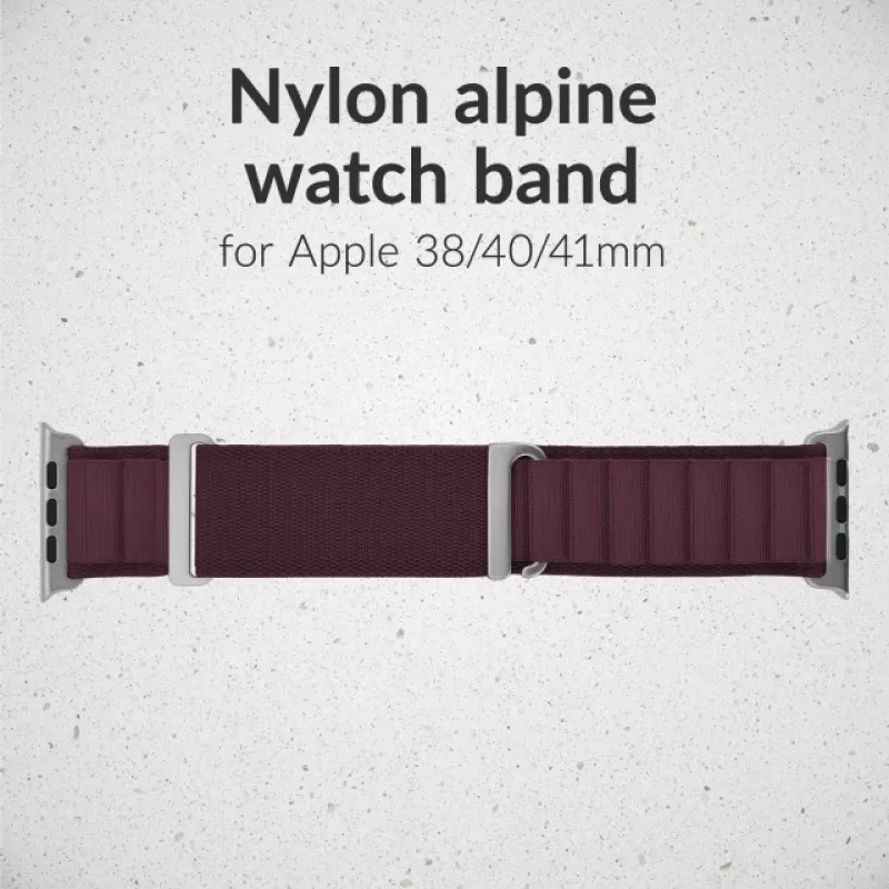 Mobilize Nylon Watch Band - Alpine - Titanium Connector - για Apple 38/40/41mm - Bordeaux