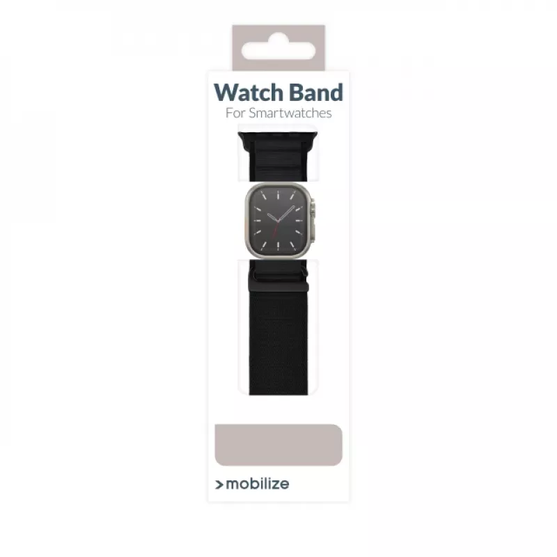 Mobilize Nylon Watch Band - Alpine - Black Connector - για Apple 38/40/41mm - μαύρο