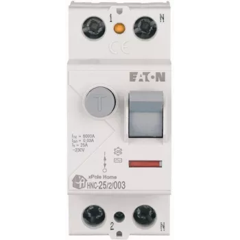 EATON PFL6 Διακόπτης Προστασίας Διαρροής 25A 2P 30mA AC 6kA