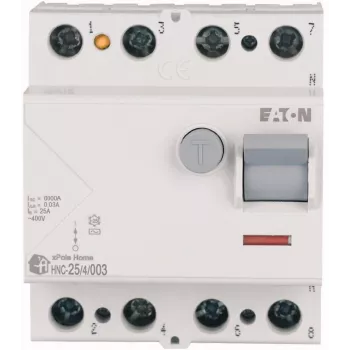 EATON Διακόπτης Προστασίας Διαρροής 25A 4P 4M 30mA AC 6kA