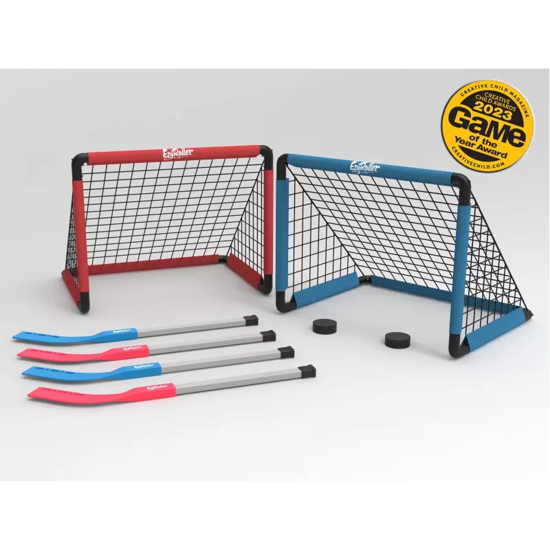 EzyRoller EZ-HOCKEY Σετ Χόκεϊ για 4 Παίκτες (Τέρματα, Μπαστούνια, Πακ)