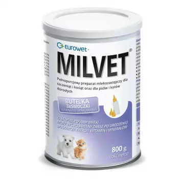 EUROWET Milvet Υποκατάστατο γάλακτος για σκύλους και γάτες - 800g