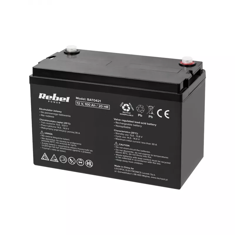 REBEL VIPOW Μπαταρία gel 12V 100Ah