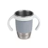 Beaba Ανοξείδωτο ποτήρι εκπαίδευσης 360° Pebble Grey