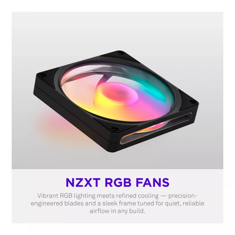 NZXT F140 RGB 140mm μαύρος ανεμιστήρας