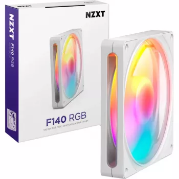 NZXT F140 RGB λευκός ανεμιστήρας 140mm PWM με διευθυνσιοδοτούμενο RGB