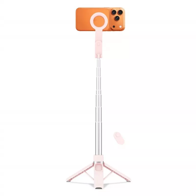 TECH-PROTECT L11S MagSafe Bluetooth Selfie Stick Τρίποδο Ροζ
