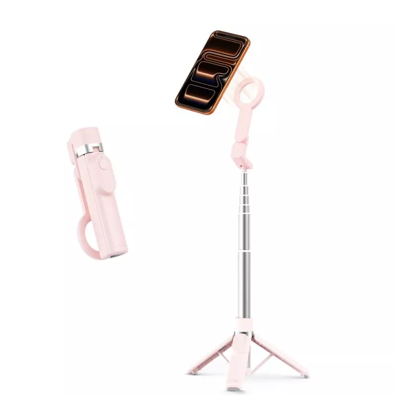 TECH-PROTECT L11S MagSafe Bluetooth Selfie Stick Τρίποδο Ροζ