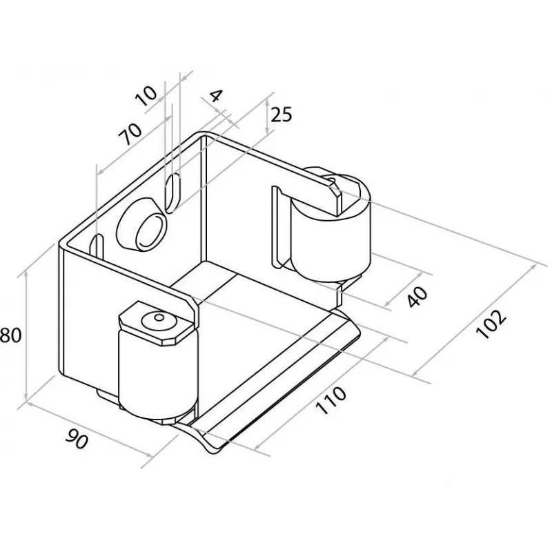 PSG 60.019 Βραχίονας Ολίσθησης Πύλης 80x80mm