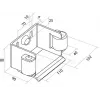PSG Βραχίονας Ολίσθησης Πύλης 80x80mm Ανθρακί RAL 7016