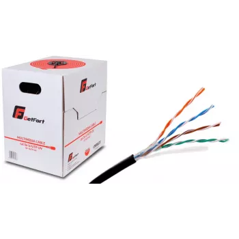 GETFORT Premium Cat.5e U/UTP UV Dry Core Εξωτερικό Καλώδιο 305m Μαύρο