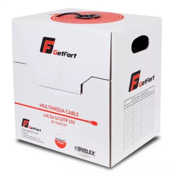 GETFORT Premium Cat.5e U/UTP UV Dry Core Εξωτερικό Καλώδιο 305m Μαύρο