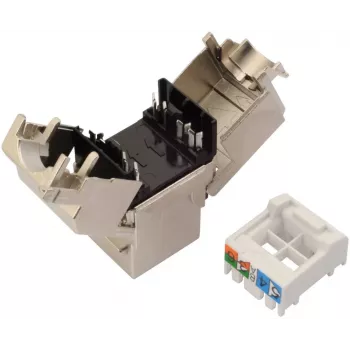 SOLARIX Cat.6 STP RJ45 Keystone Module, IDC Χωρίς Εργαλεία, Μαύρο