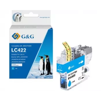 G&G Συμβατό μελανοδοχείο για Brother LC422C Cyan (550 σελίδες)