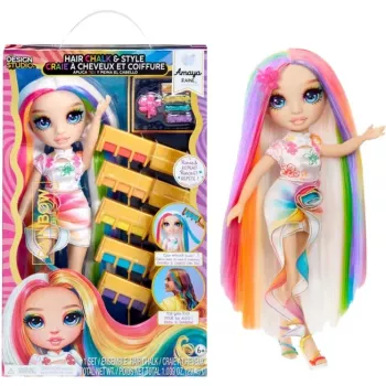 MGA Rainbow High Hair Chalk & Style Κούκλα - Amaya Raine