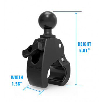RAM Mounts RAP-404U Tough-Claw B Size βάση σφιγκτήρα με σφαίρα 1 ίντσας - μαύρο