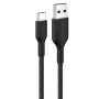 Belkin BOOSTCHARGE πλεκτό καλώδιο USB-C σε USB-A 2m Μαύρο