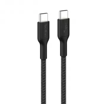 Belkin BOOST↑CHARGE πλεκτό καλώδιο USB-C σε USB-C 60W 2m Μαύρο