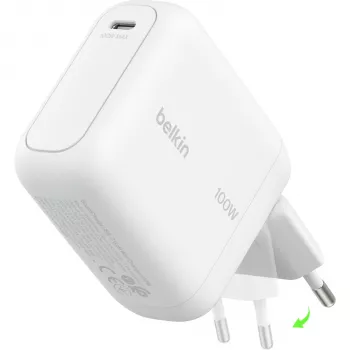 Belkin BoostCharge Φορτιστής τοίχου GaN USB-C 100W Λευκός