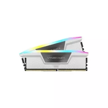 CORSAIR Vengeance RGB 32GB (2x16GB) DDR5 6000MHz CL38 Λευκό Dual Channel Kit