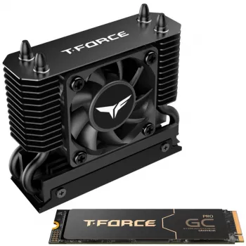 Team Group T-Force GC PRO 2TB M.2 2280 PCIe Gen5 NVMe SSD με T-FORCE DARK AirFlow ψύκτρα, Μαύρο