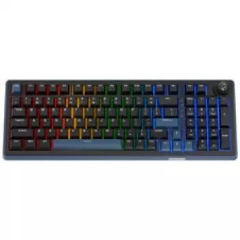 Ducky OK-M 98 gaming πληκτρολόγιο, 98%-Layout, Hot-Swappable, RGB οπίσθιος φωτισμός, ANSI US, KTT Wine Red γραμμικοί διακόπτες