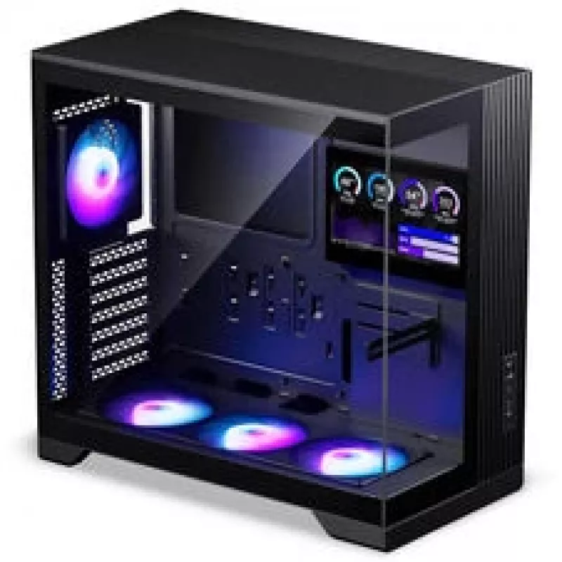 Phanteks XT V5 LCD Midi-Tower κουτί PC, ATX, οθόνη LCD 7 inch, tempered glass - μαύρο