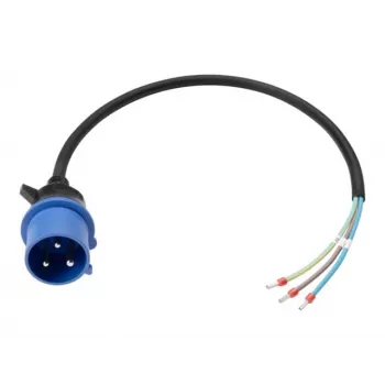 Anker SOLIX καλώδιο ρεύματος IEC 60309 1P+N+E σε ανοιχτό άκρο, 32 A, 60 cm, μπλε
